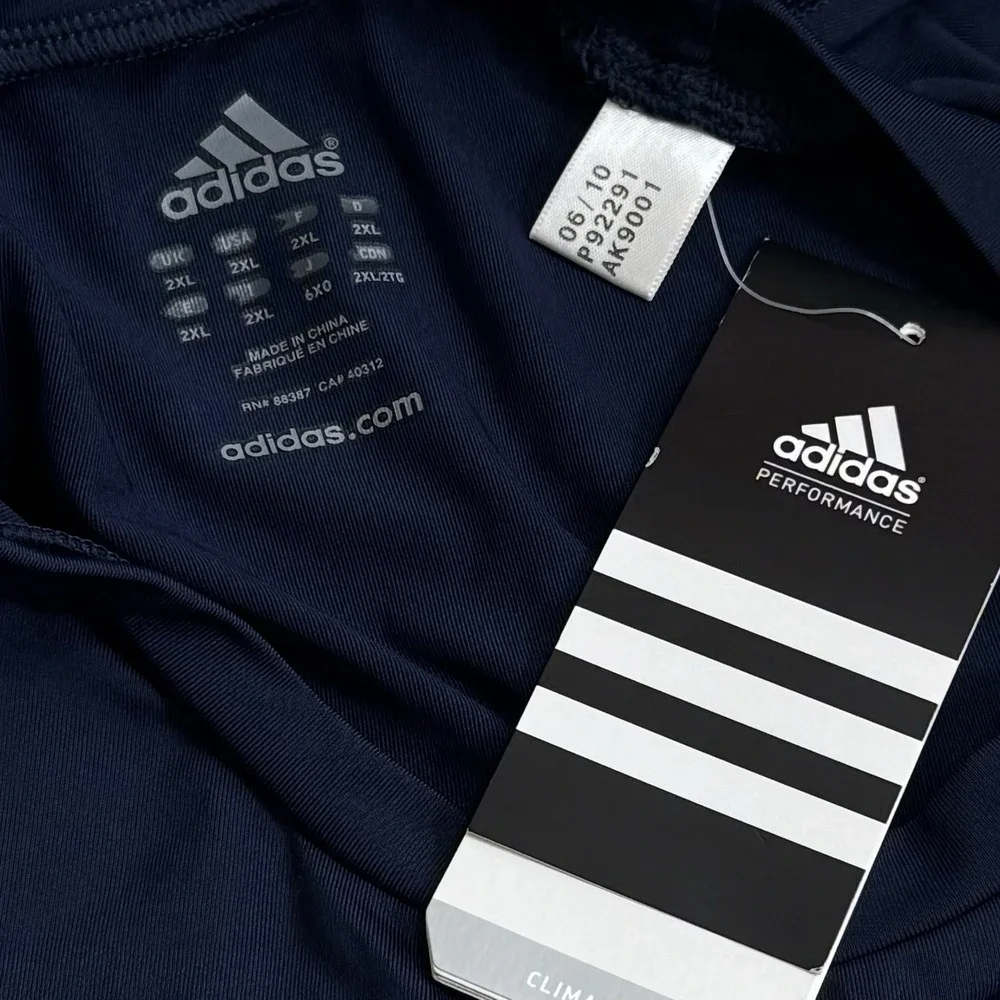 NEW ADIDAS Climalite TECHFIT Navy Crewneck Training Running Tank Athletic 2XL